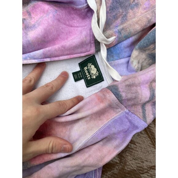 LIMITED EDITION Roots Tie Dye Hoodie Sweatpants Set - RARE Pastel Outdoor Scene - Picture 5 of 7